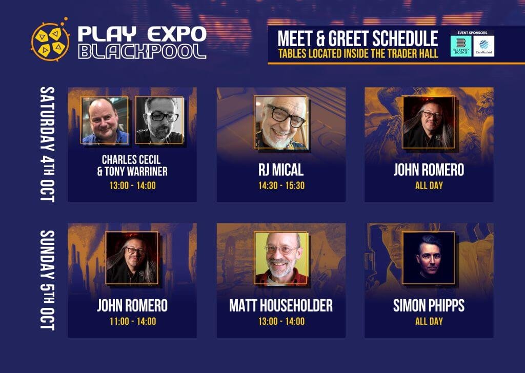 RE PlayExpo Blackpool25 Schedule MeetGreet 1024