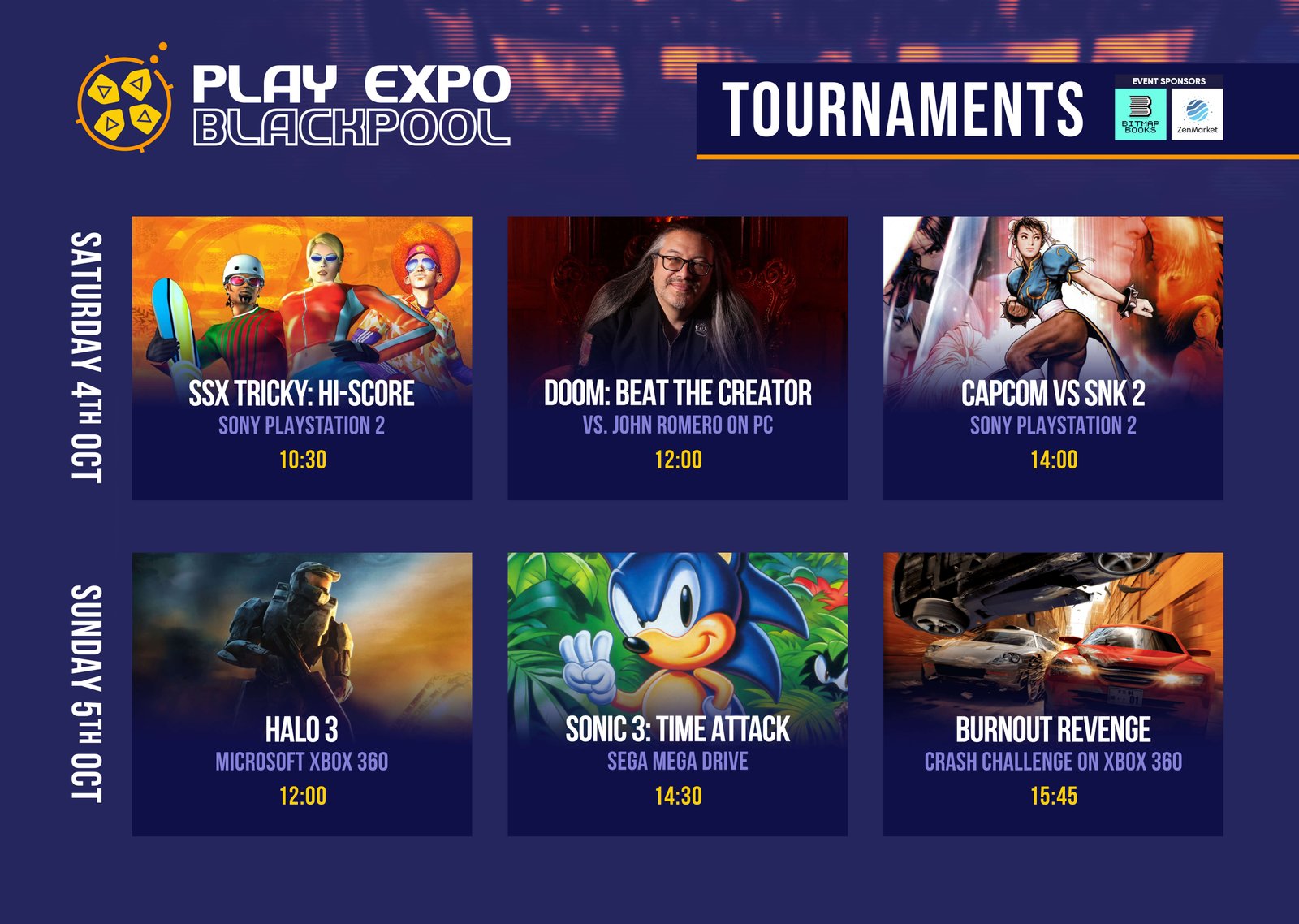 RE PlayExpo Blackpool25 Schedule Tournaments